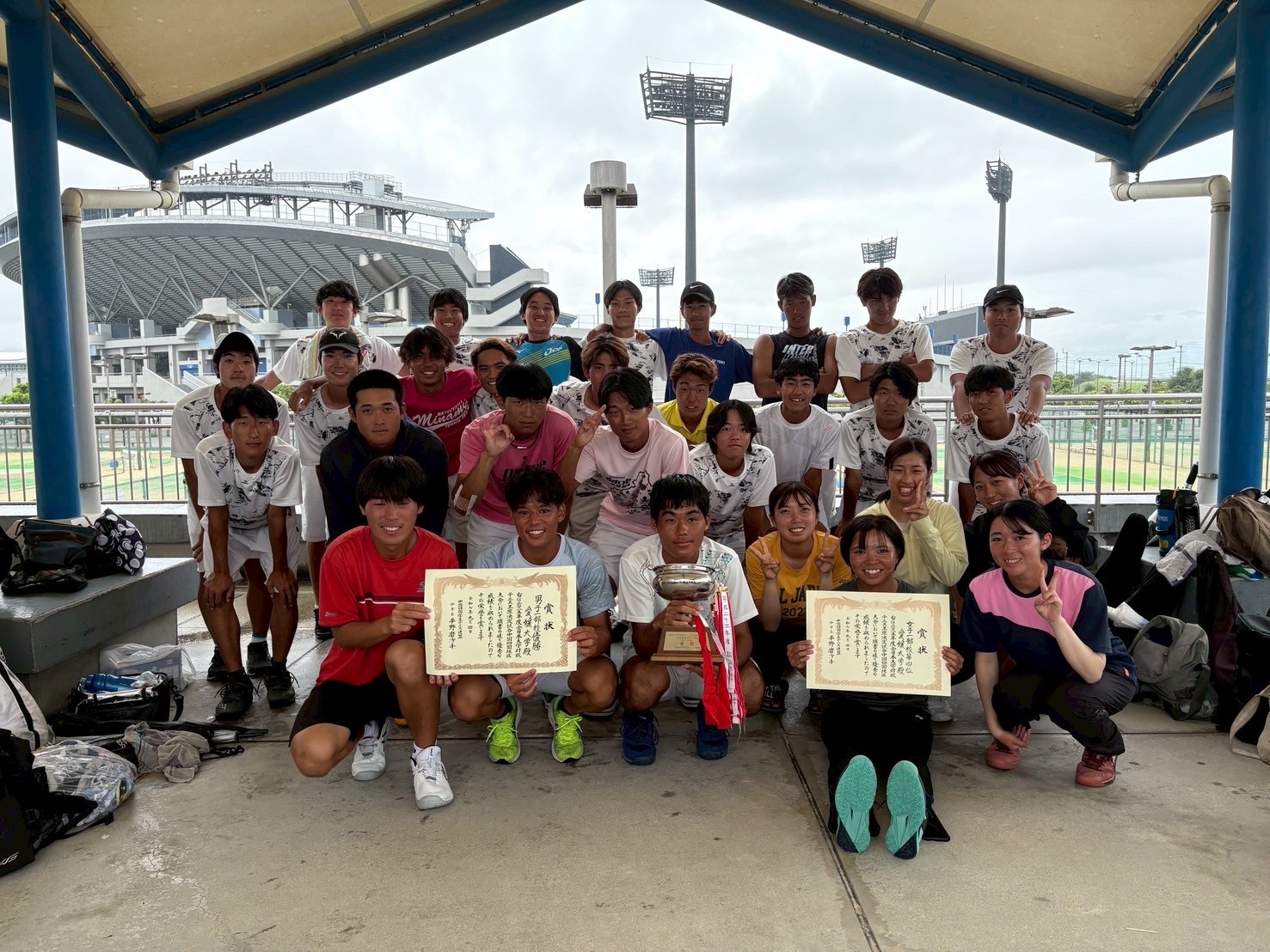 2025年度全日本大学対抗テニス王座決定試合中国四国地区大会男子、女子1部の結果